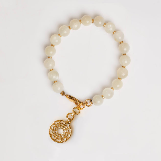 Moonstone Bracelet Crown Chakra – Sacred Peacock