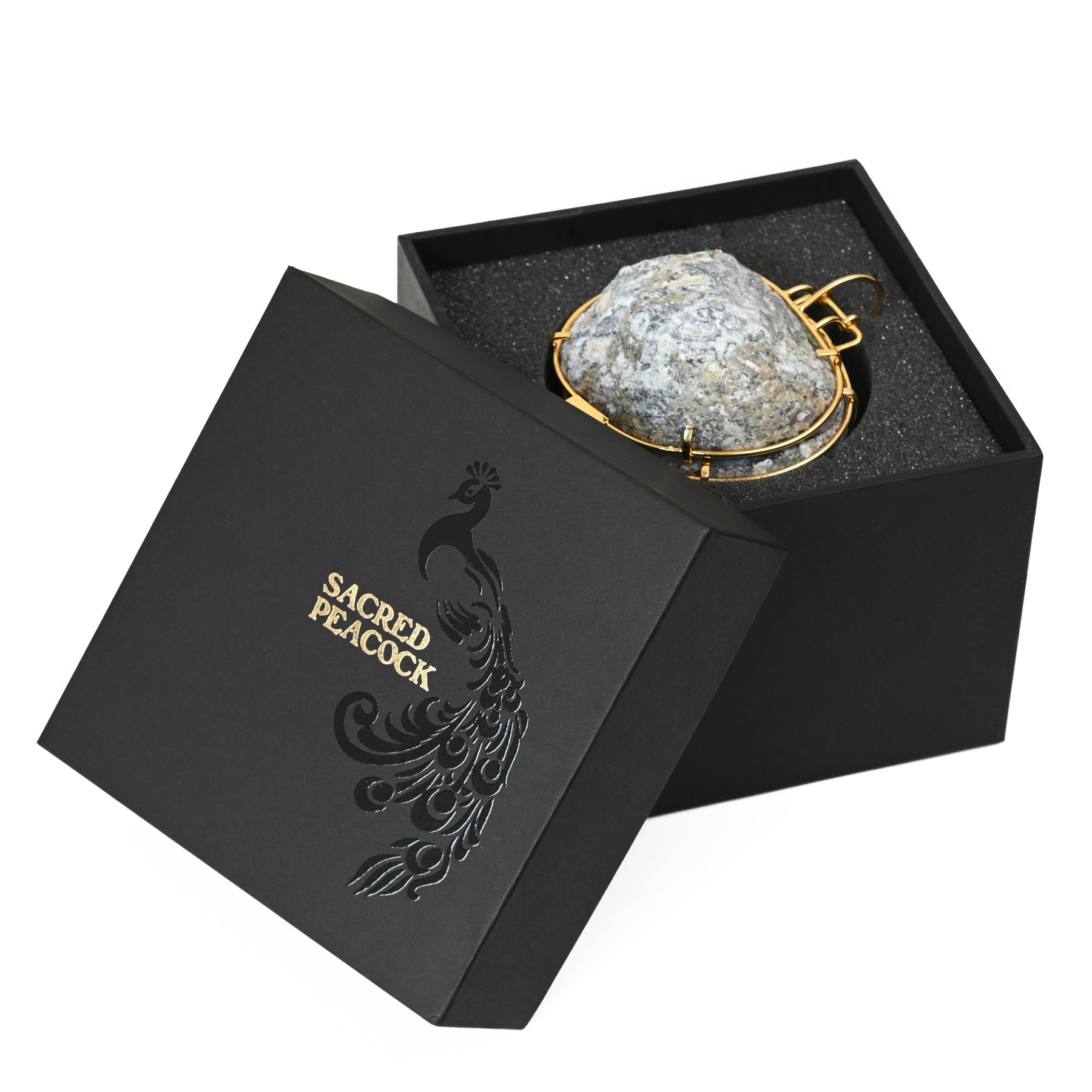 Geode Jewellery Box – Sacred Peacock